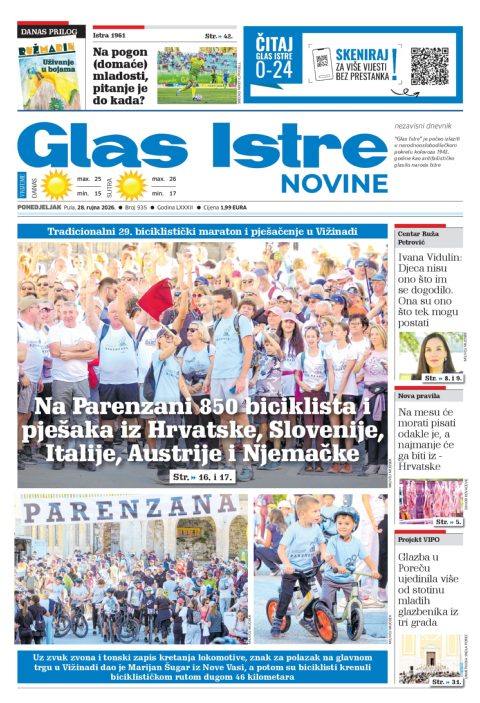 Glas Istre, 28. rujna 2026.